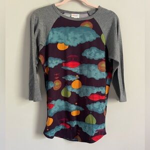 Lularoe Hot Air Balloon Randy Baseball Tee